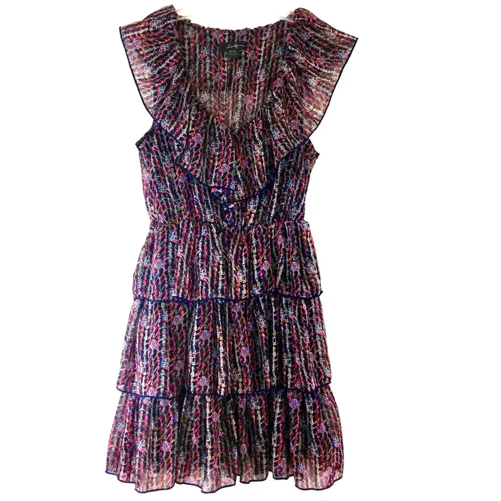 Twenty-One Women's Light Soft & Flowy Ruffled Multi-Level Dress Size M - Picture 1 of 4